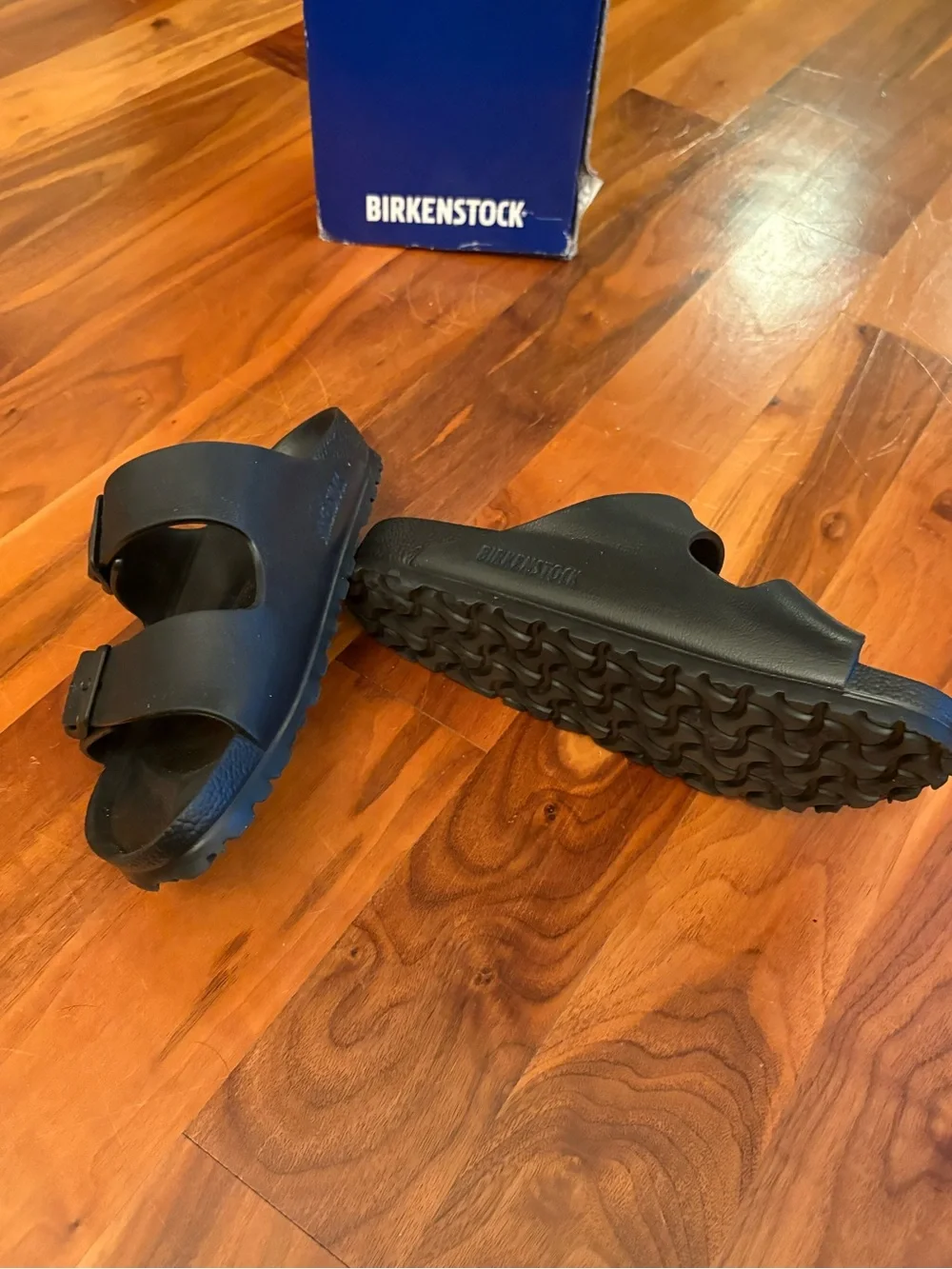 Birkenstock Waterproof Black Arizona Two-Strap Sandals, NEW